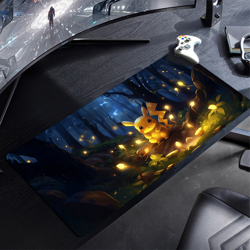 Gaming Keyboard Mini - 피카츄 마우스 패드, 게임용, 900x400, 고무