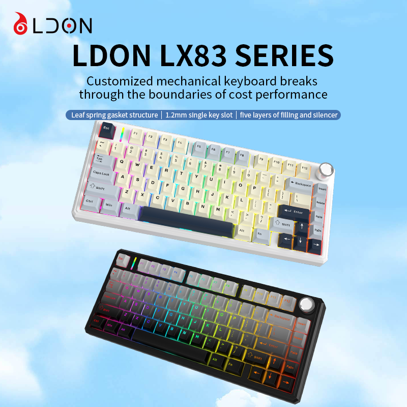 LDON LX83 무선 기계식 게이밍 키보드, 75%  - Gaming Keyboard Hot Swappable 리뷰 및 가격